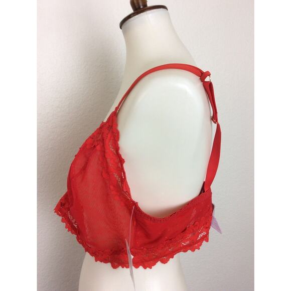 Savage x Fenty Lingerie Bra Lace Trim Swiss Dot Sheer - Picture 4 of 8